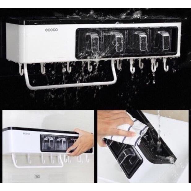 Kệ cắm dao thớt kèm hũ gia vị 3ngăn 4 ngăn đa năng ecoco 1714 hàng cao cấp