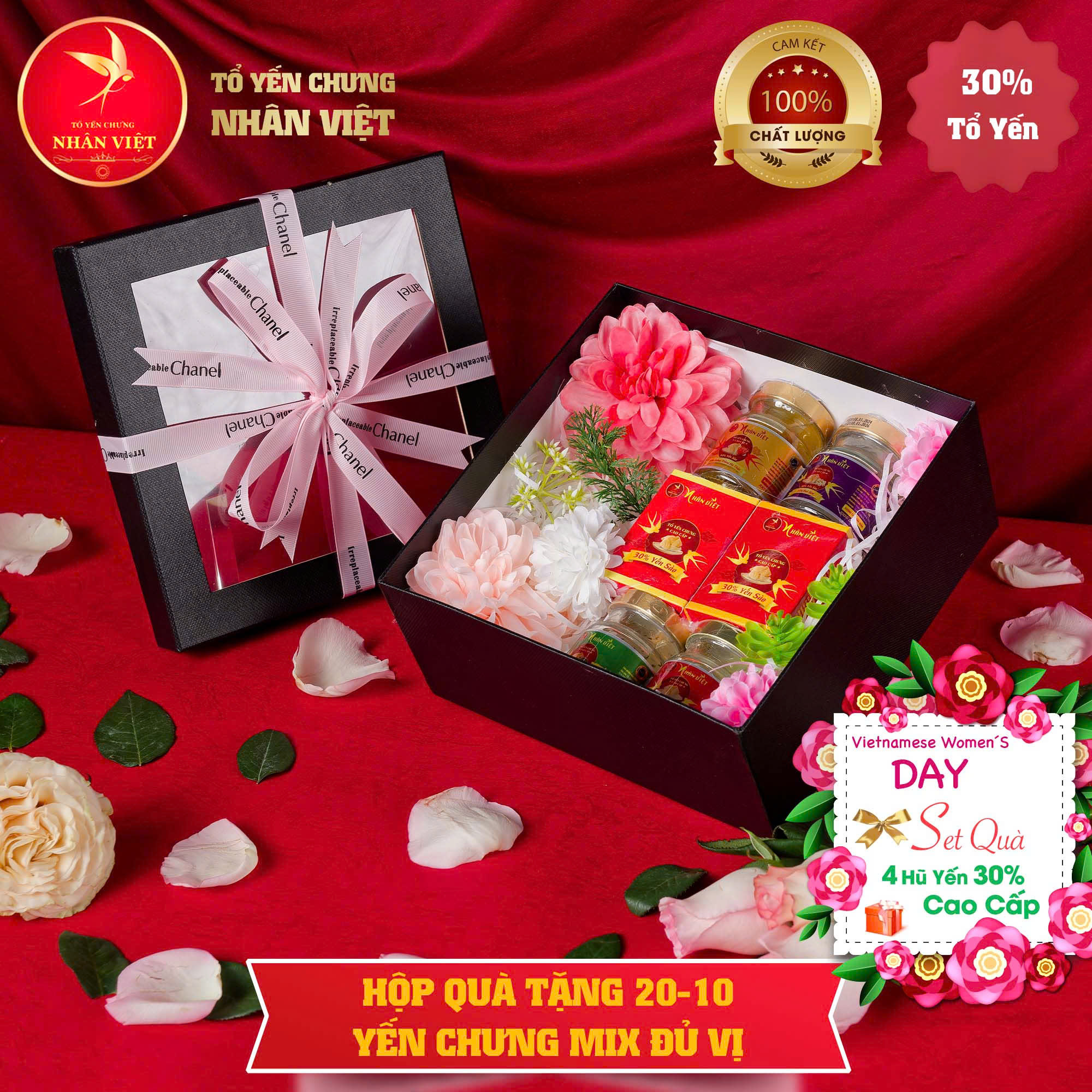 HỘP QUÀ TẶNG YẾN - MÓN QUÀ Ý NGHĨA CHO NGÀY QUỐC TẾ PHỤ NỮ 20/10 - NHÂN VIỆT