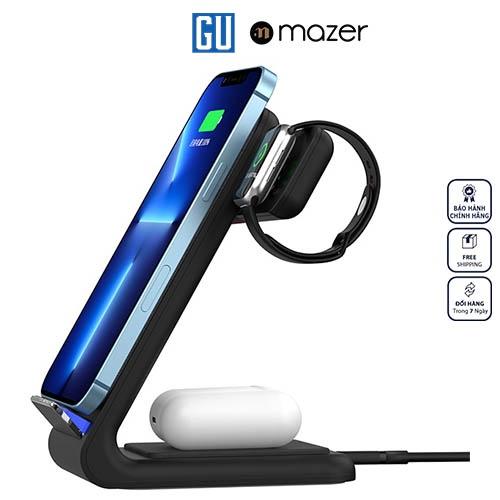 Đế Sạc Không Dây Mazer Wi.DESK Swing 3-in-1 Charging Stand hệ thống sạc không dây đạt chứng nhận Qi Hàng Chính Hãng