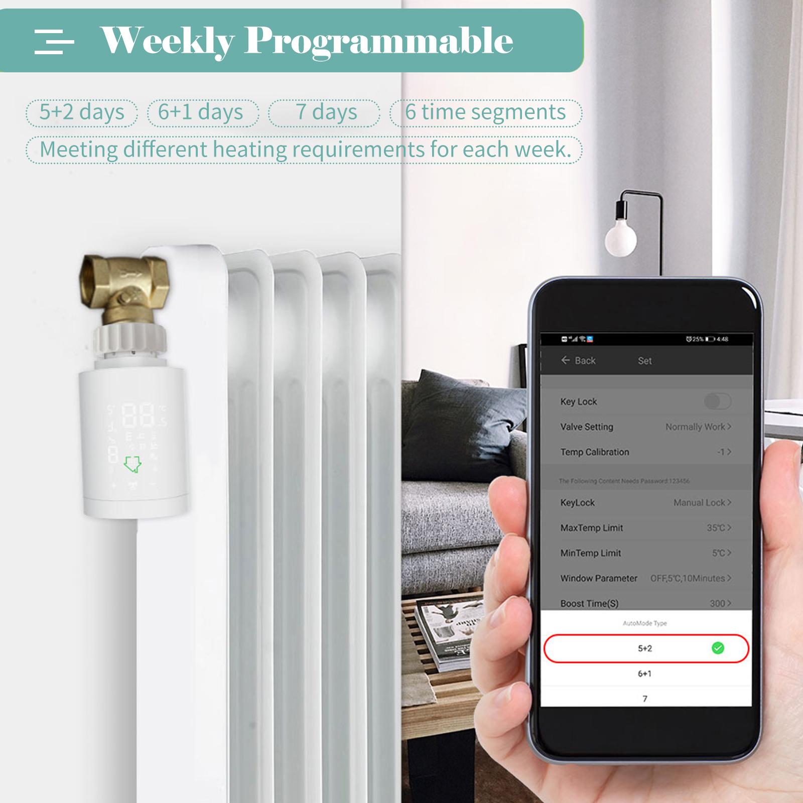 Bộ Điều Khiển Nhiệt Độ Wifi App Điều Khiển Từ Xa Màn Hình Cảm Ứng Có Đèn Nền