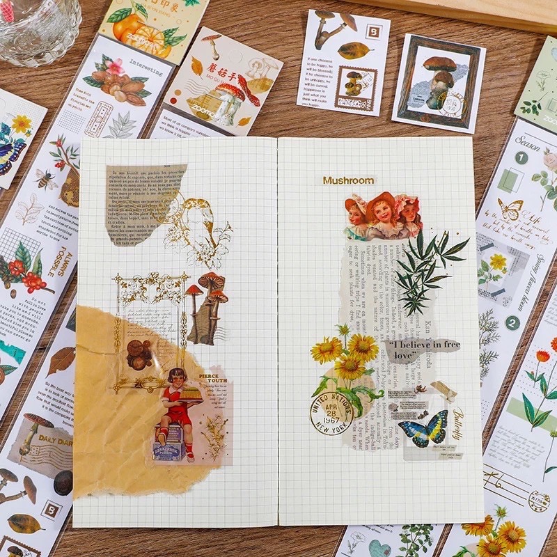 Dây stickers 38cm trang trí kiểu cổ điển vintage DIY