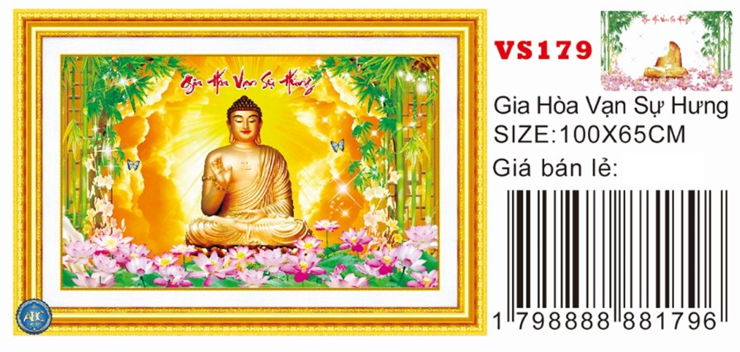 Tranh đính đá gia hòa vạn sự hưng VS179 - 100 x 65 cm - chưa đính