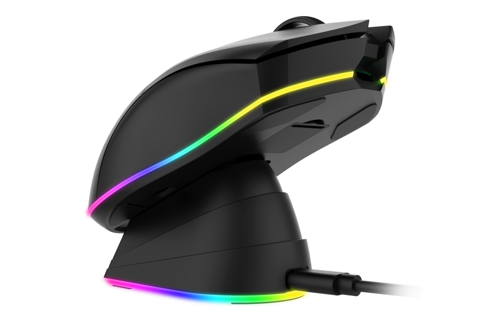 Chuột không dây Gaming DAREU EM901X RGB BLACK  - SUPERLIGHT, FAST CHARING DOCK - Hàng Chính Hãng