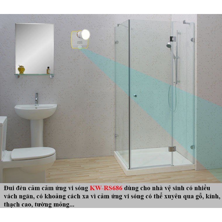 ĐUI ĐÈN CẢM ỨNG VI SÓNG KAWASAN- RS686A