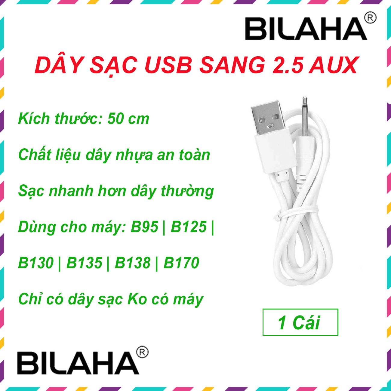 Dây sạc máy massage mắt mini 10 chế độ (Được tùy chọn phân loại như hình) B76