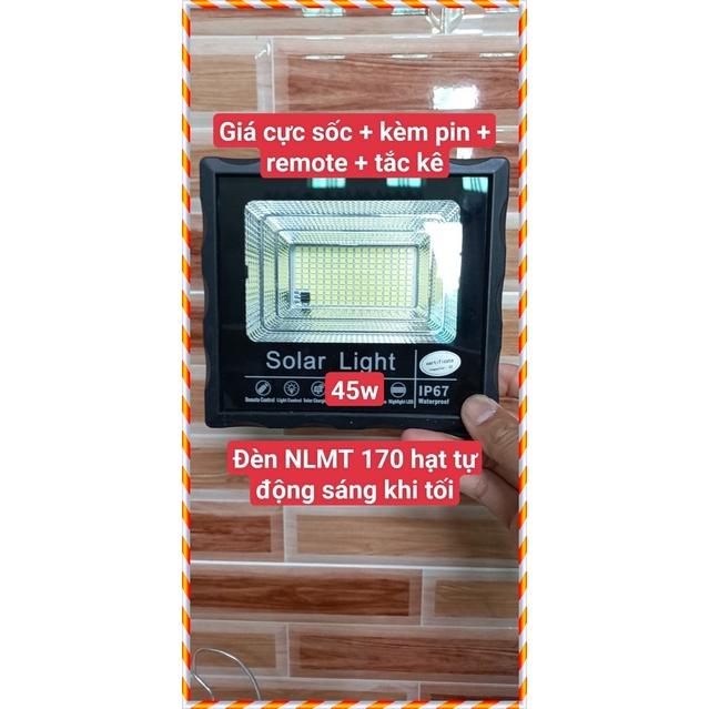 ĐÈN NĂNG LƯỢNG MẶT TRỜI 45W 170 HẠT ĐÈN IP67 CHỐNG NƯỚC SIÊU SÁNG