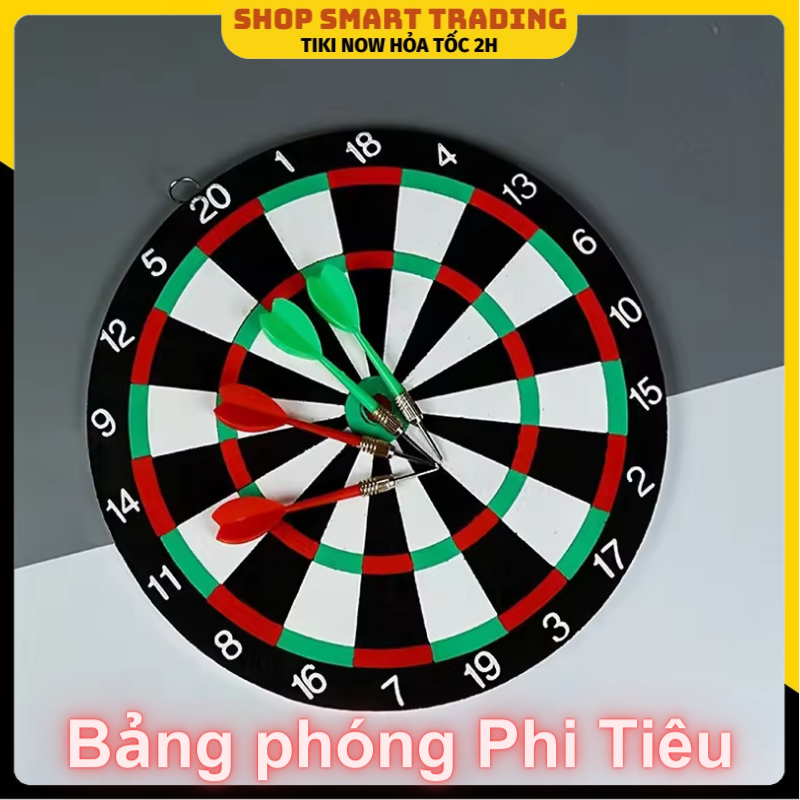 Bảng Phóng Phi Tiu 28 Cm 2 Mặt Tặng Kèm 4 Phi Tiu Chân Kim