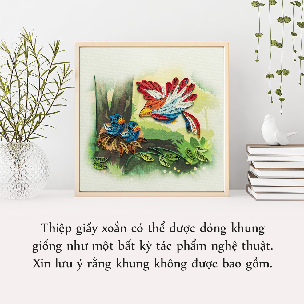Thiệp Giấy Xoắn Chủ Đề Chim - CNB1514