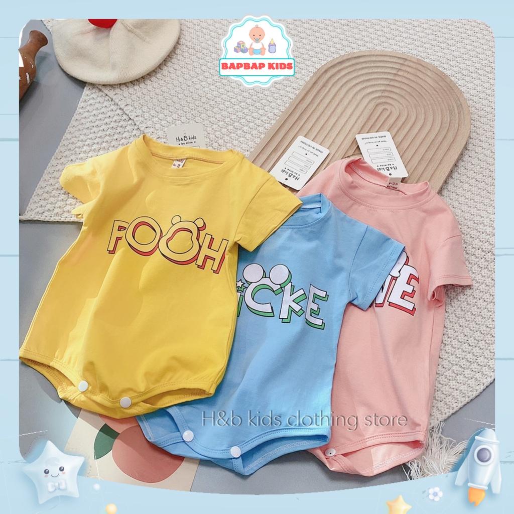 Bộ Bodysuit Cho Bé BAPBAP Vải Cotton Co Giãn 4 Chiều Họa Tiết Hoạt Hình, Bodysuit Bé Trai Bé Gái