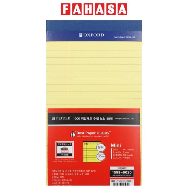 Sổ Legal Pad Mini Giấy Vàng 50 Trang - Oxford LP1MN-50S