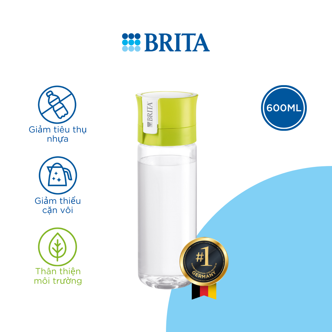 Bình Lọc Nước BRITA Vital Lime - 600ml (Kèm Microdisc)