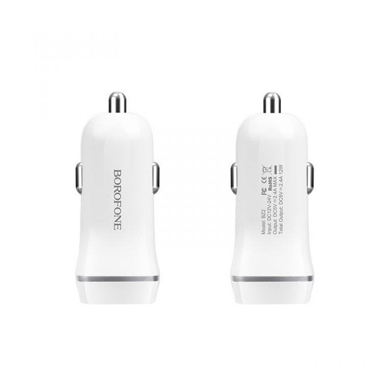 BOROFONE -Bộ Cóc Cáp Sạc Xe Hơi BZ2 Cổng MIcro -2 Cỏng USB -Hàng Nhập Khẩu Chính Hãng