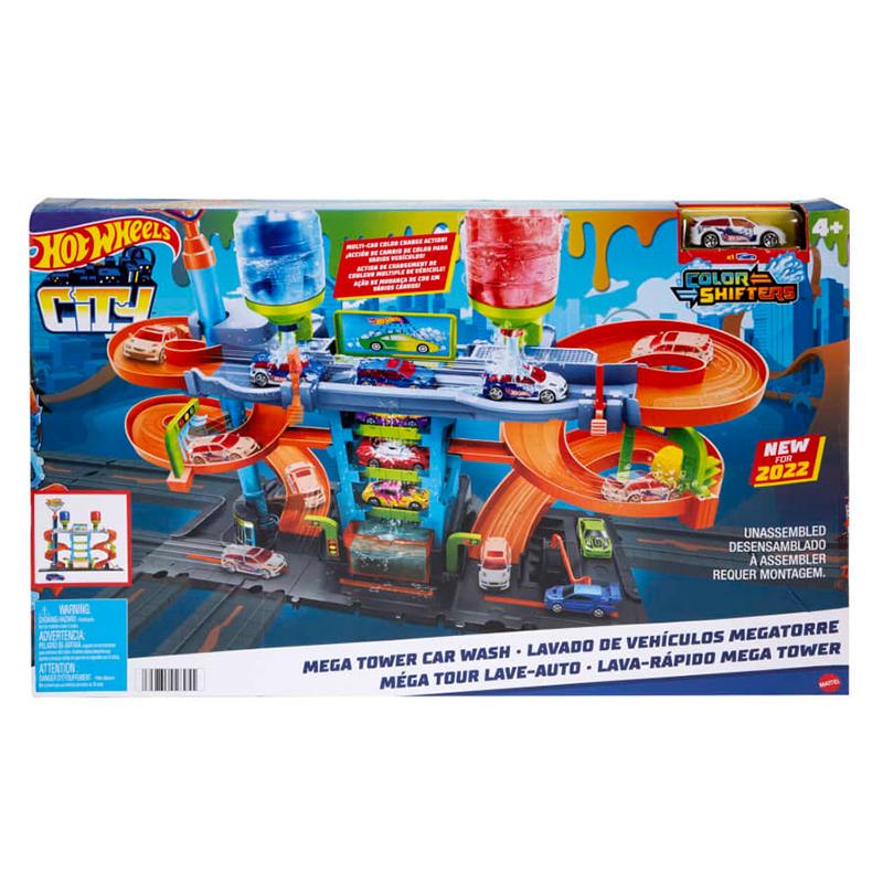 Đồ Chơi HOT WHEELS Trạm Rửa Xe Mega Hot Wheels City HDP05