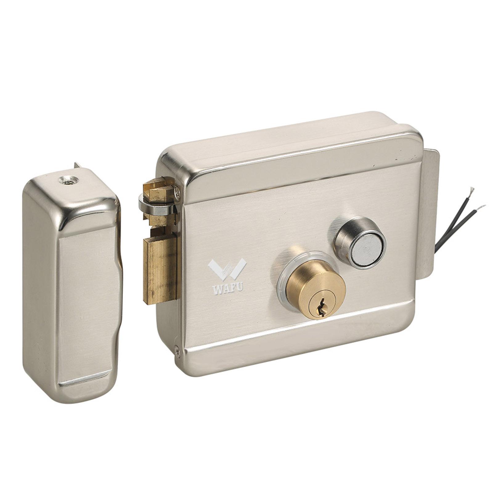 WAFU Smart Electric Gate Door Lock Secure Electric Metallic Lock Electronic Door Lock Door Access Control for Home Office Apartment Warehouse