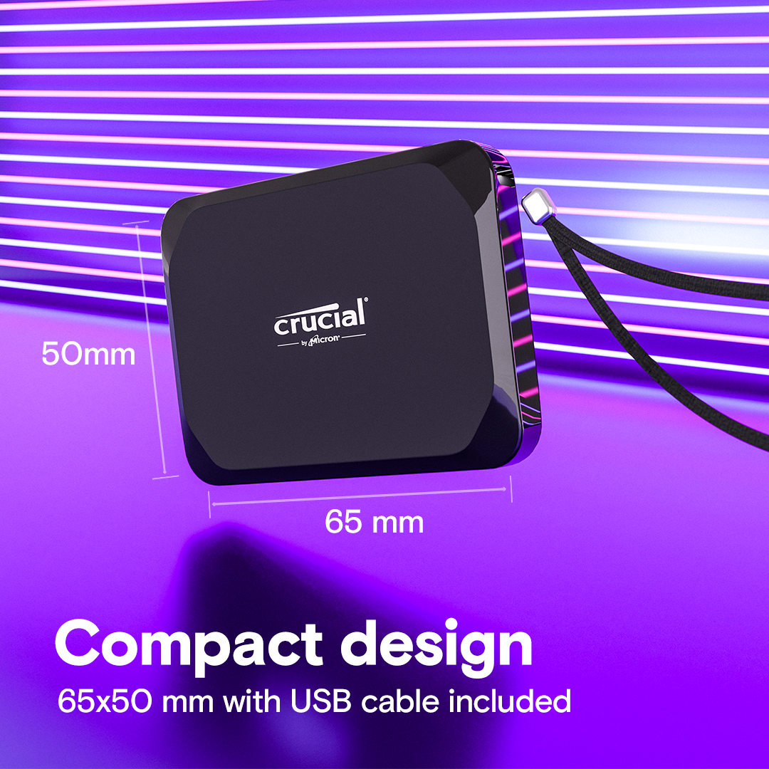 Ổ cứng SSD di động 1TB SSD Crucial X9 USB 3.2 Gen-2 2x2 CT1000X9SSD9 - HÀNG CHÍNH HÃNG