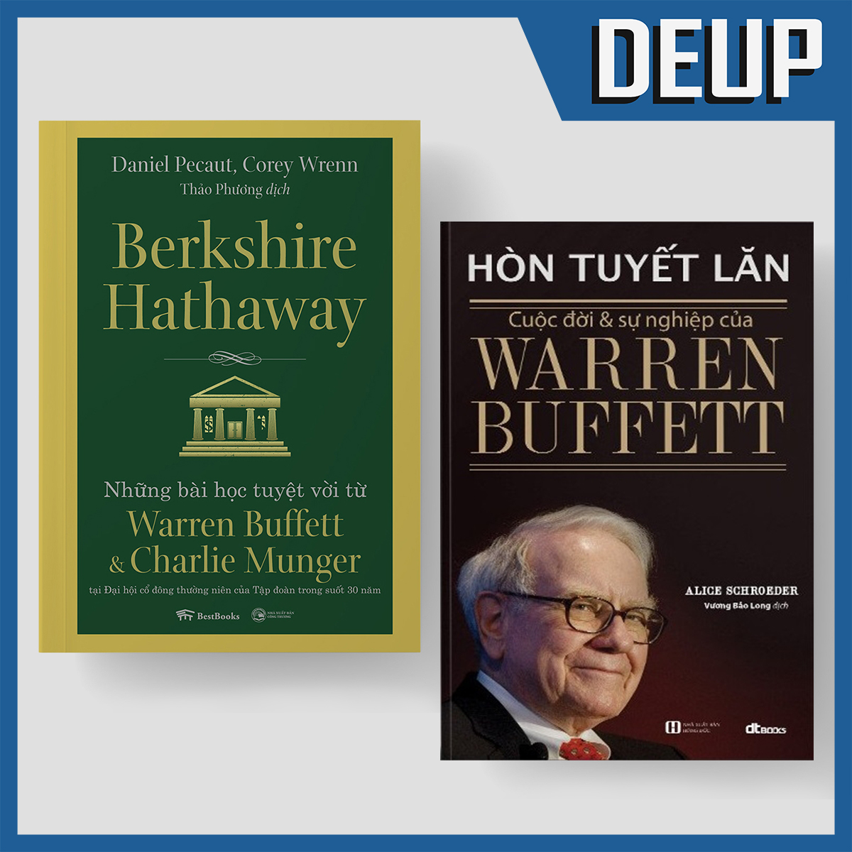 Combo Hòn Tuyết Lăn - Cuộc Đời Và Sự Nghiệp Của Warren Buffett + Berkshire Hathaway: Những Bài Học Tuyệt Vời Từ Warren Buffett Và Charlie Munger