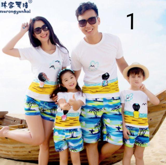 Quần đi biển trẻ em và người lớn
