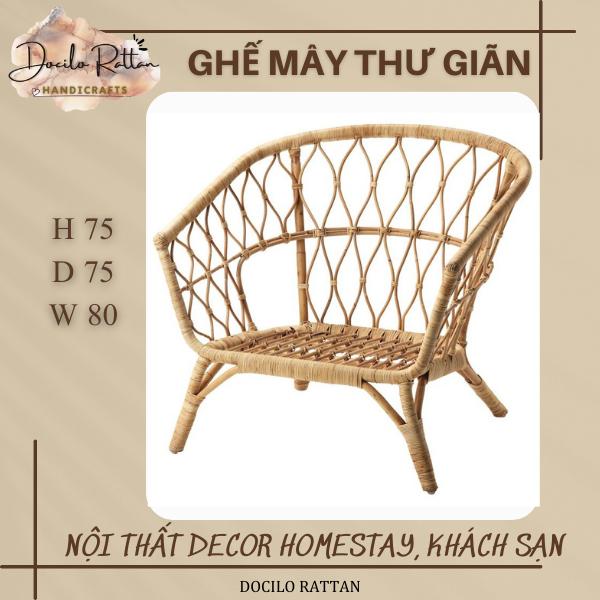 Ghế mây Đơn -Sofa đơn mây- Ghế mây trang trí. Ghế amrchair