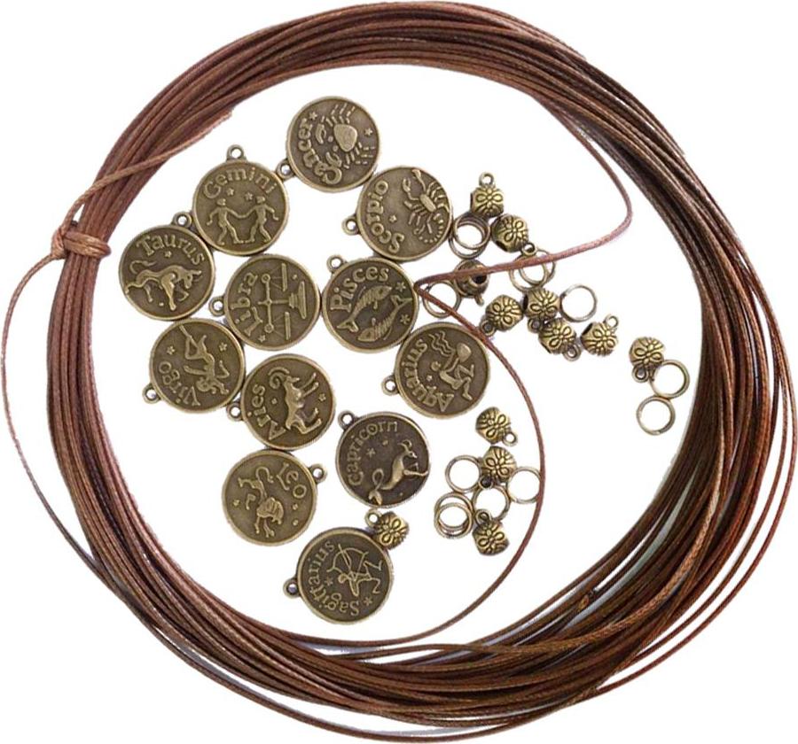 1 Mặt Dây Chuyền Hạt Dây Quyến Rũ Cho Diy 12 Chòm Sao Vòng Tay Vòng