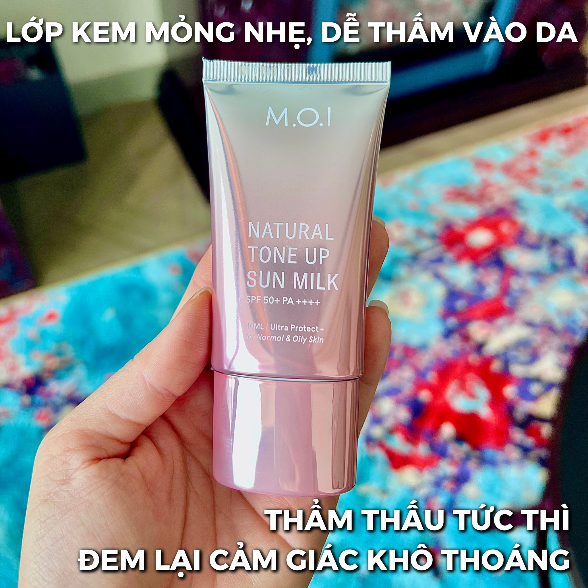 KEM CHỐNG NẮNG NÂNG TÔNG TỰ NHIÊN M.O.I 40ML HỒ NGỌC HÀ (2023)