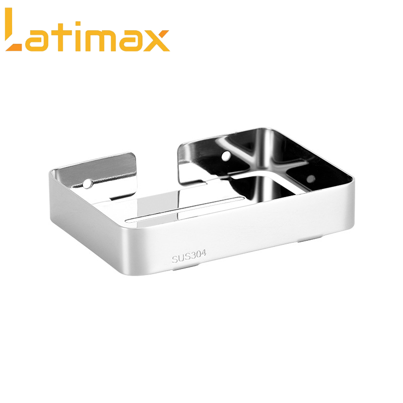 Kệ để Xà bông, xà phòng tắm Inox 304 khung Chữ Nhật KXB02 tặng kèm Keo dán tường chuyên dụng siêu dính