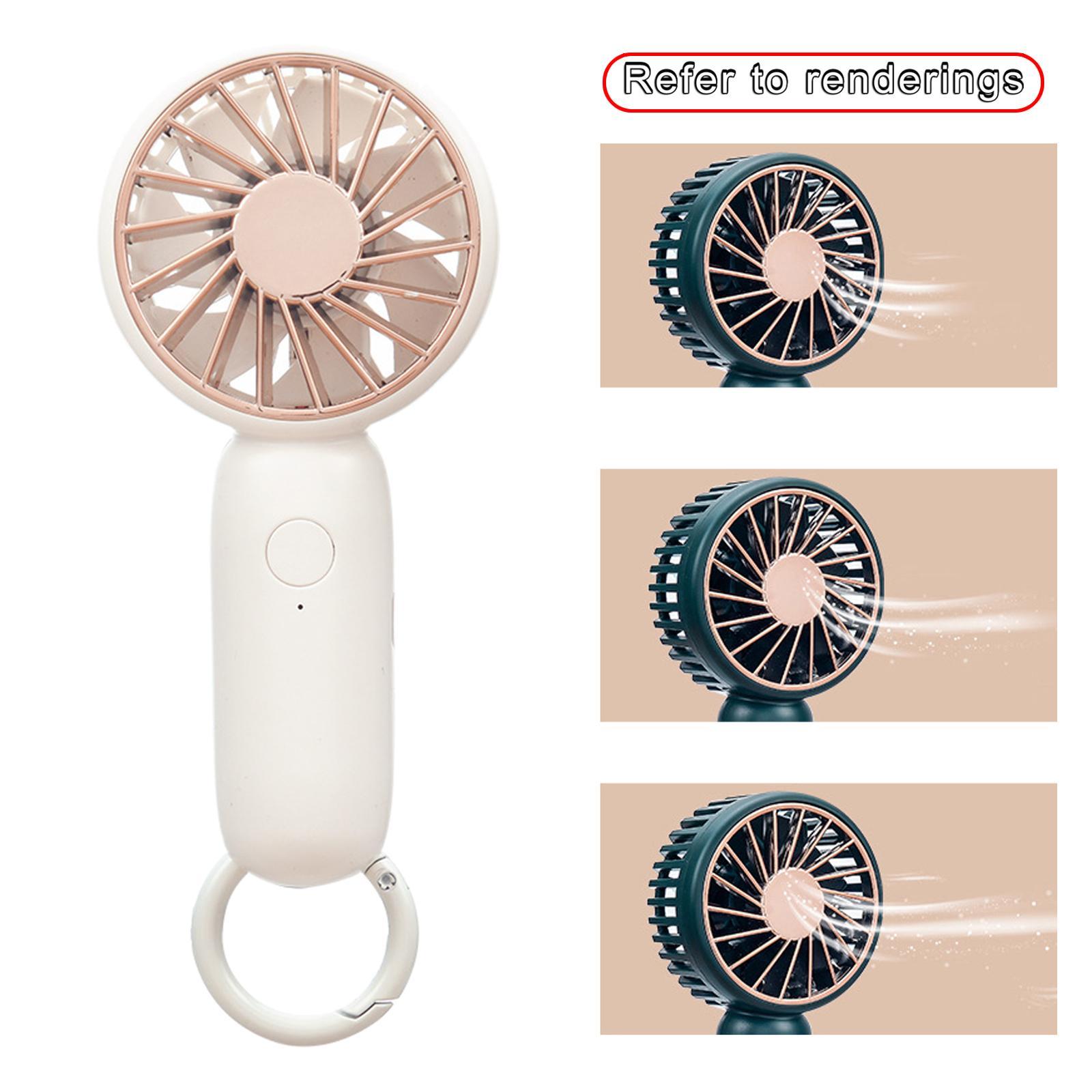 Mini Handheld Fan, USB Rechargeable Desk Fan, 3 Speeds Portable Personal Fan for Travel