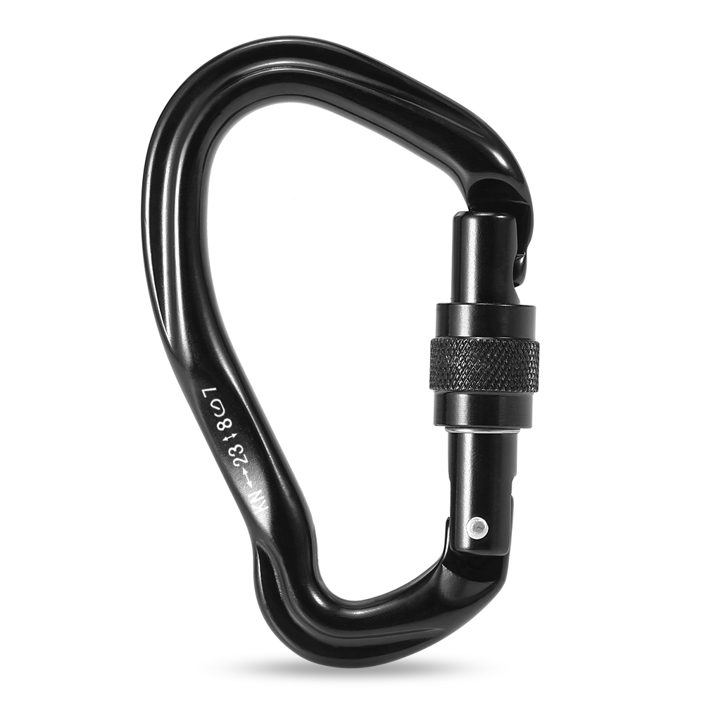 Cổng khóa trục vít 23KN bằng hợp kim nhôm để leo núi và leo dốc ngoài trời, đồng thời cũng có thể gắn chắc chắn vào ba lô, dây lều, võng và xích đu yoga