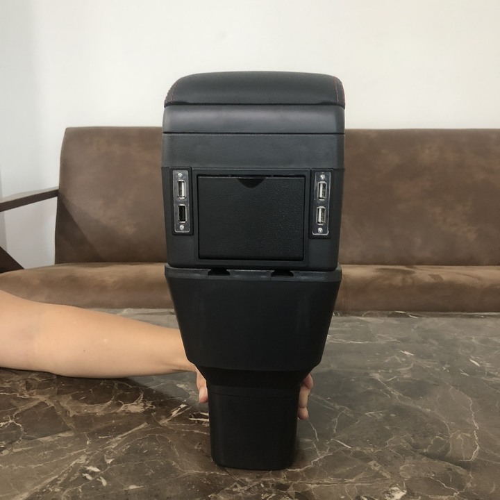 Hộp tỳ tay ô tô Nissan Almera tích hợp 6 cổng USB SUSB-NA