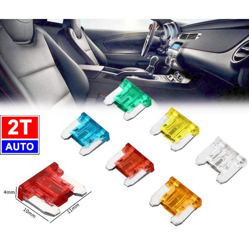 Bộ 05 Cầu chì ô tô xe hơi loại chân ngắn các loại ampe khác nhau - Car Fuse:  SKU:281