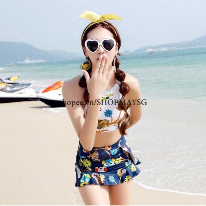 Bikini 2 Mảnh Sắc Màu Phong Cách Hàn Quốc - AT015 Shop Mây SG (bikini đồ bơi)