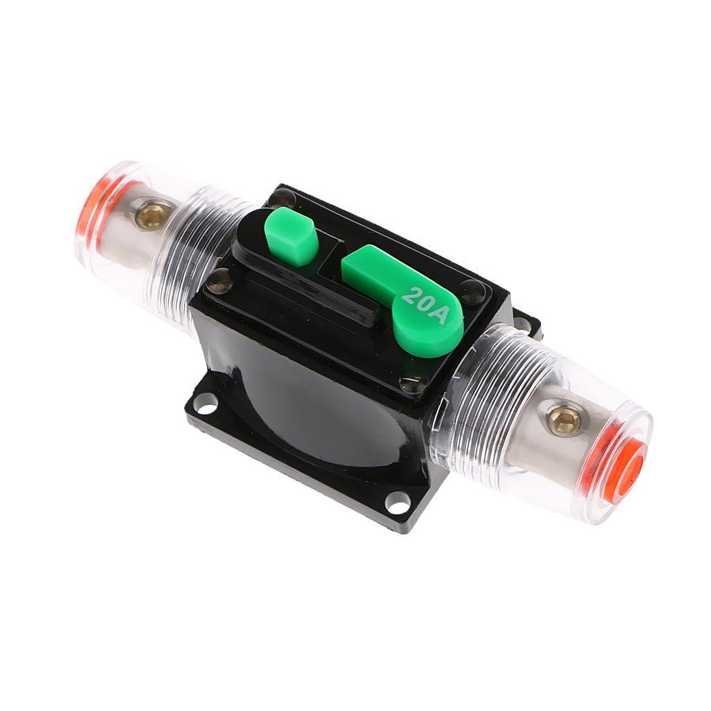 2pcs 20/40A Car Audio Inline Thermal Circuit Breaker Manual Reset Overload