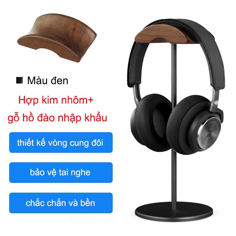 Giá Treo Tai Nghe Chụp Tai Cao Cấp Thiết Kế Độc Đáo Vòng Cung Kết Hợp Gỗ Và Hợp Kim Nhôm Sang Trọng, Bảo Vệ Tai Nghe
