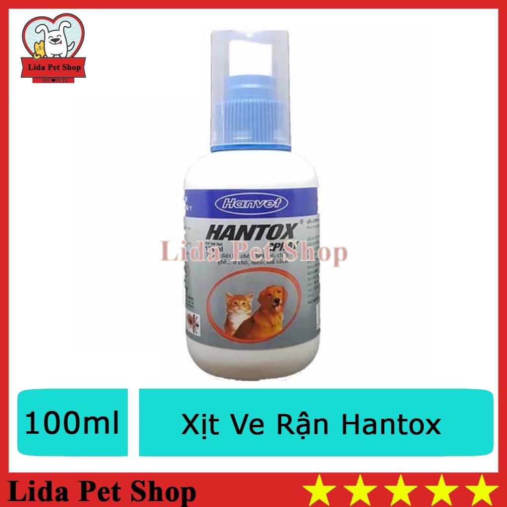 Xịt Hantox Spray diệt bọ chét ve chấy rận ghẻ chó mèo