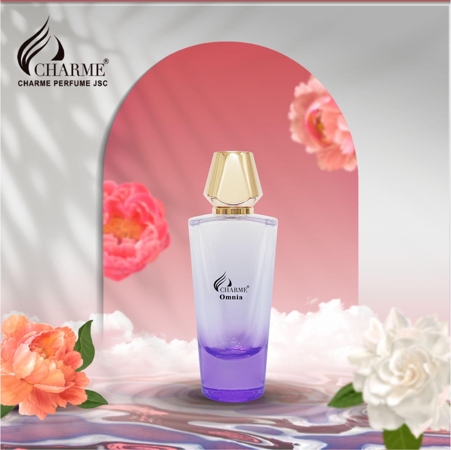 Nước hoa nữ cao cấp, Charme Omnia Crystal, sang trọng, quý phái, tạo nên sức hút cho người phụ nữ, 75ml