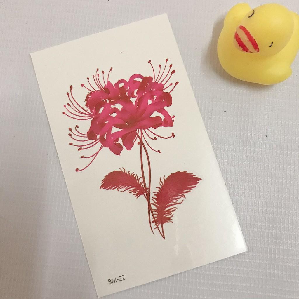 COMBO 5 TẤM HÌNH XĂM DÁN 10X6CM HOA BỈ NGẠN THẦN THOẠI - CHỌN MẪU TÙY THÍCH