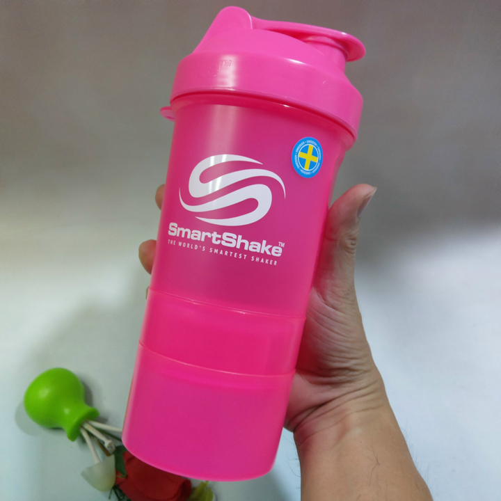 Hình ảnh Bình Lắc Shaker, Bình Nước Gym, Bình Thể Thao Cho Gymer 4 in 1 (600ml) - T0243