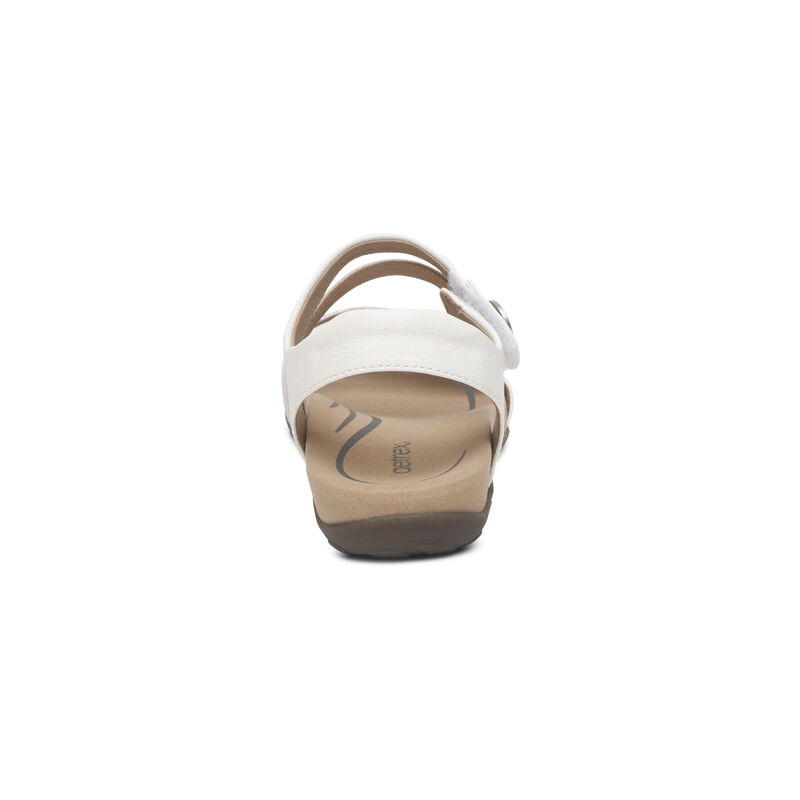 Giày sandal sức khỏe nữ Aetrex Jess White - nâng vòm giảm đau chân