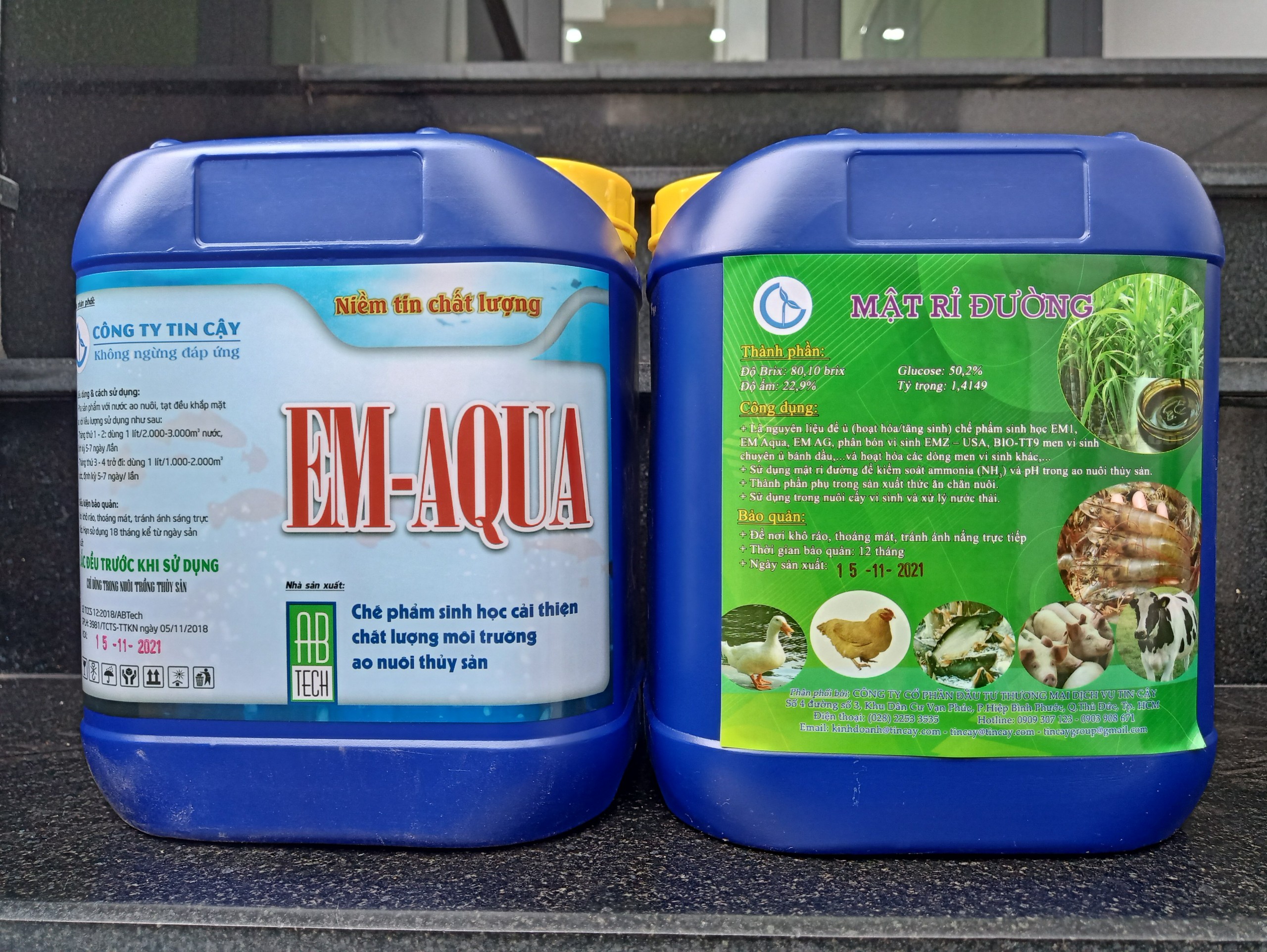 Combo 5 lít Chế Phẩm Vi Sinh EM Gốc EM AQUA Và 7kg Mật Rỉ Đường Xử Lý Nước Ao Nuôi – Nâng Cao Sản Lượng Nuôi Trồng