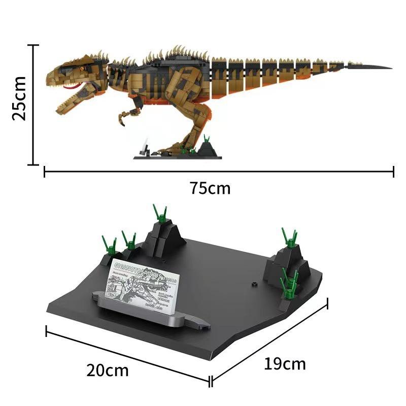 Đồ chơi Lắp ráp Khủng Long ăn thịt Giganotosaurus, FC6209 Xếp hình thông minh, Mô hình Khủng Long 