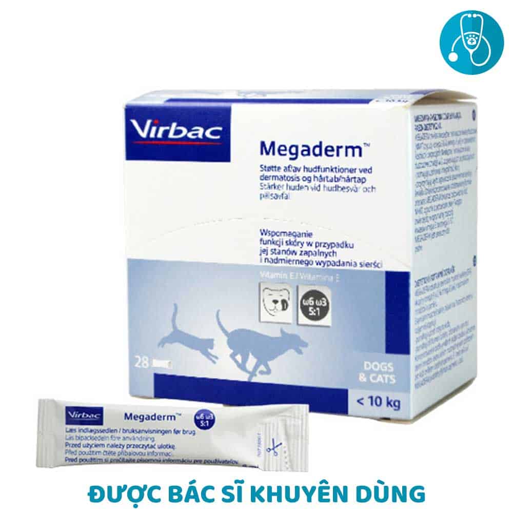 Gel Dinh Dưỡng Giúp Mượt Lông Da Và Giảm Ngứa Chó Mèo Virbac Megaderm Gói 4ml