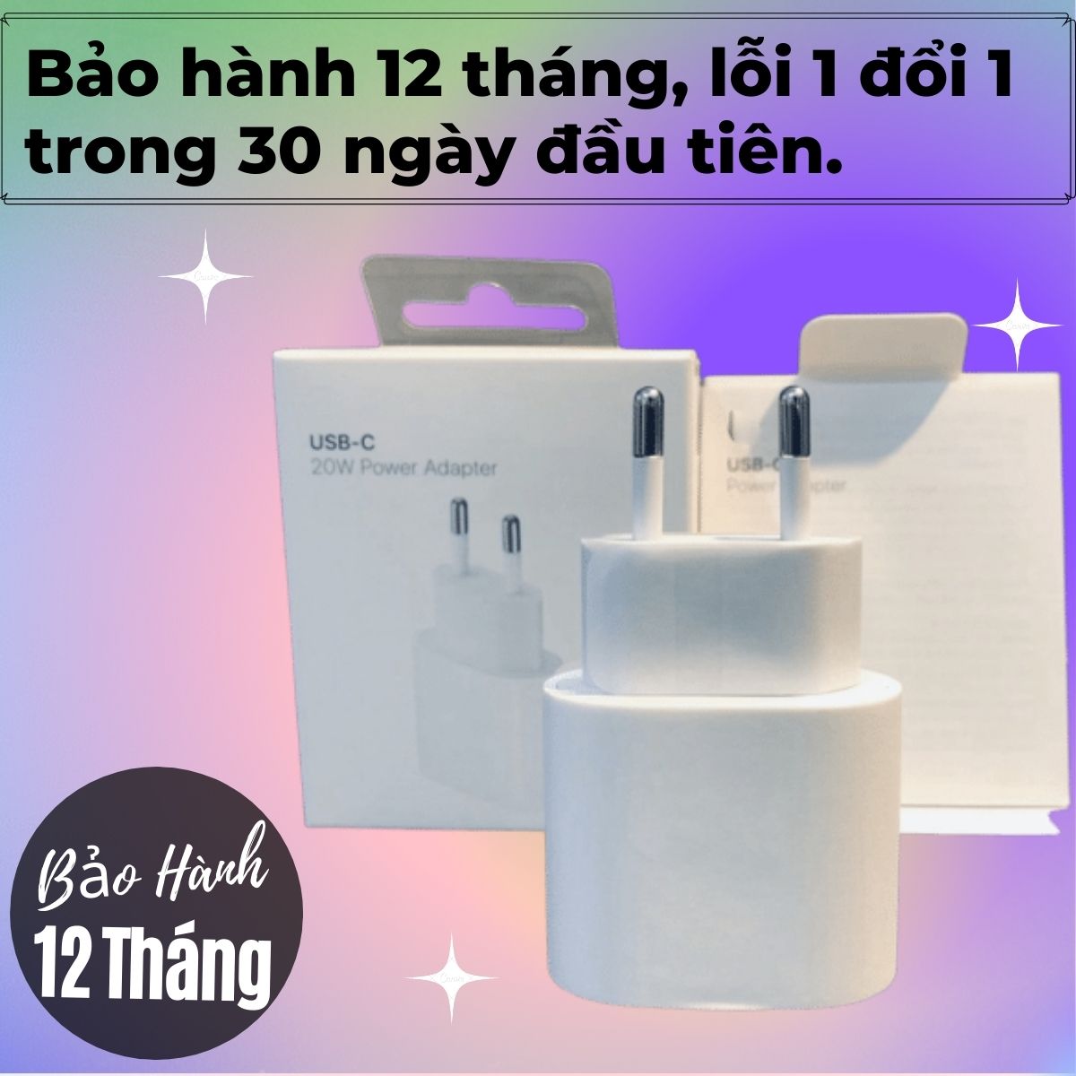 Củ sạc nhanh PD 20w đầu cắm Type-C  cho iphone, ipad – Mã.2