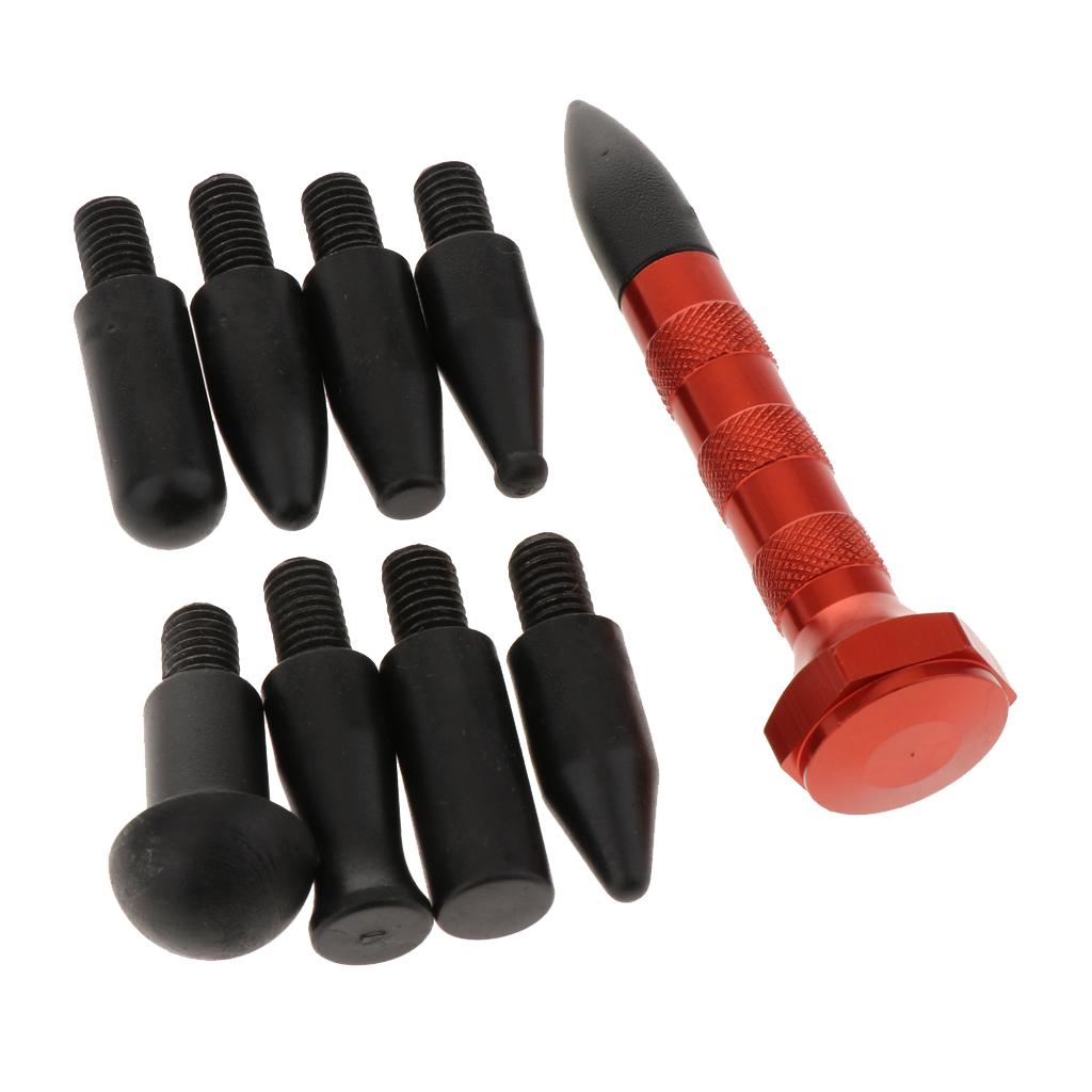 Universal Paintless Dent Repair Tap Down Pen with 9 Heads Tips Dent Removal Tools