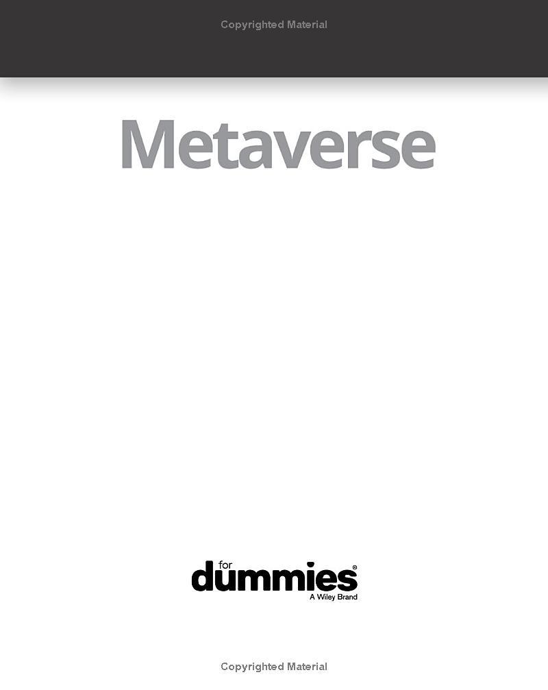 Sách ngoại văn: Metaverse For Dummies