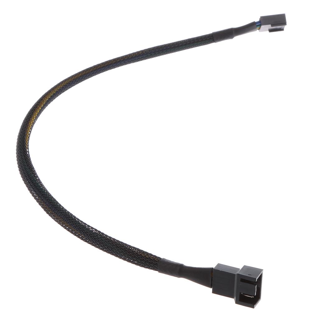 Sleeved Braided CPU Fan Cable Extension 4 Pin Cable Adapter Connector