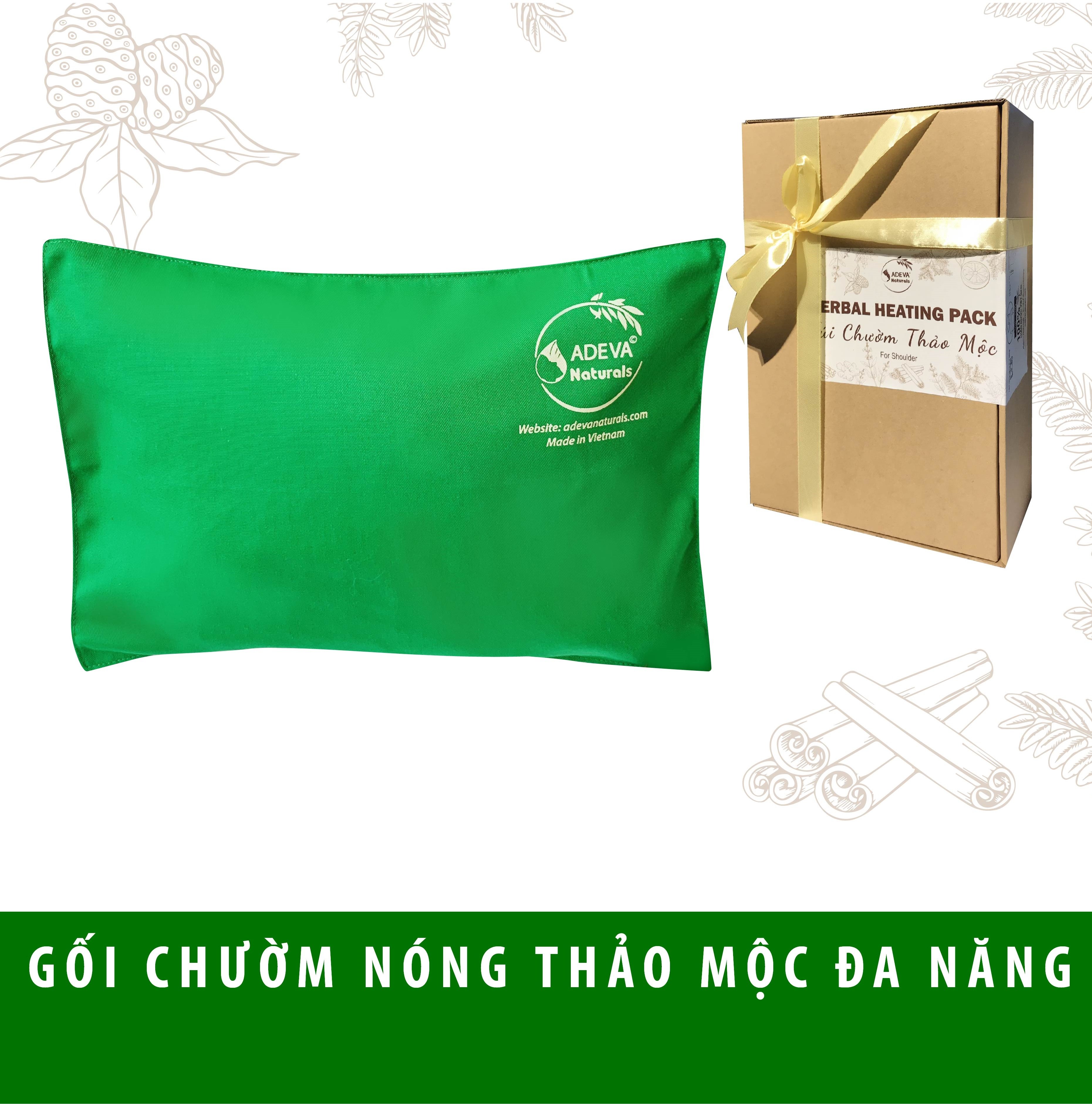 Gối chườm nóng lạnh thảo dược đa năng Adeva Noni - 100 lần chườm, 500gr dược liệu với sự kết hợp của 15 loại thảo mộc quý hiếm tự nhiên. Sử dụng lò vi sóng và ngăn đông tủ lạnh