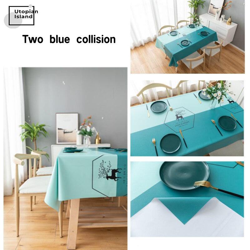 Rectangular Tablecloths For Table Plain Table Cover Oilcloth For Table Kitchen PVC Tablecloth Table Runner Stain Table Cloth Set