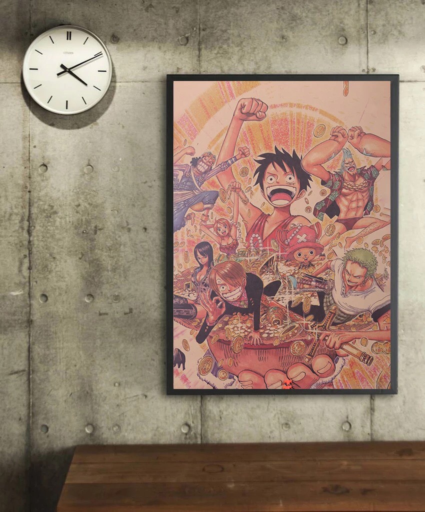 Bộ 10 Tấm Anime Gồm 9 Tấm poster và 1 Áp Phích ( One Piece )