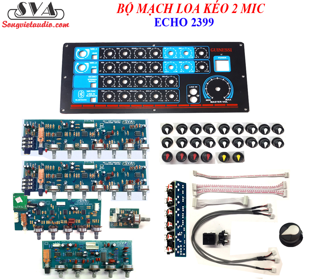 BỘ MẠCH PRE MIC 7 VOLUME LOA KÉO TẶNG MẶT