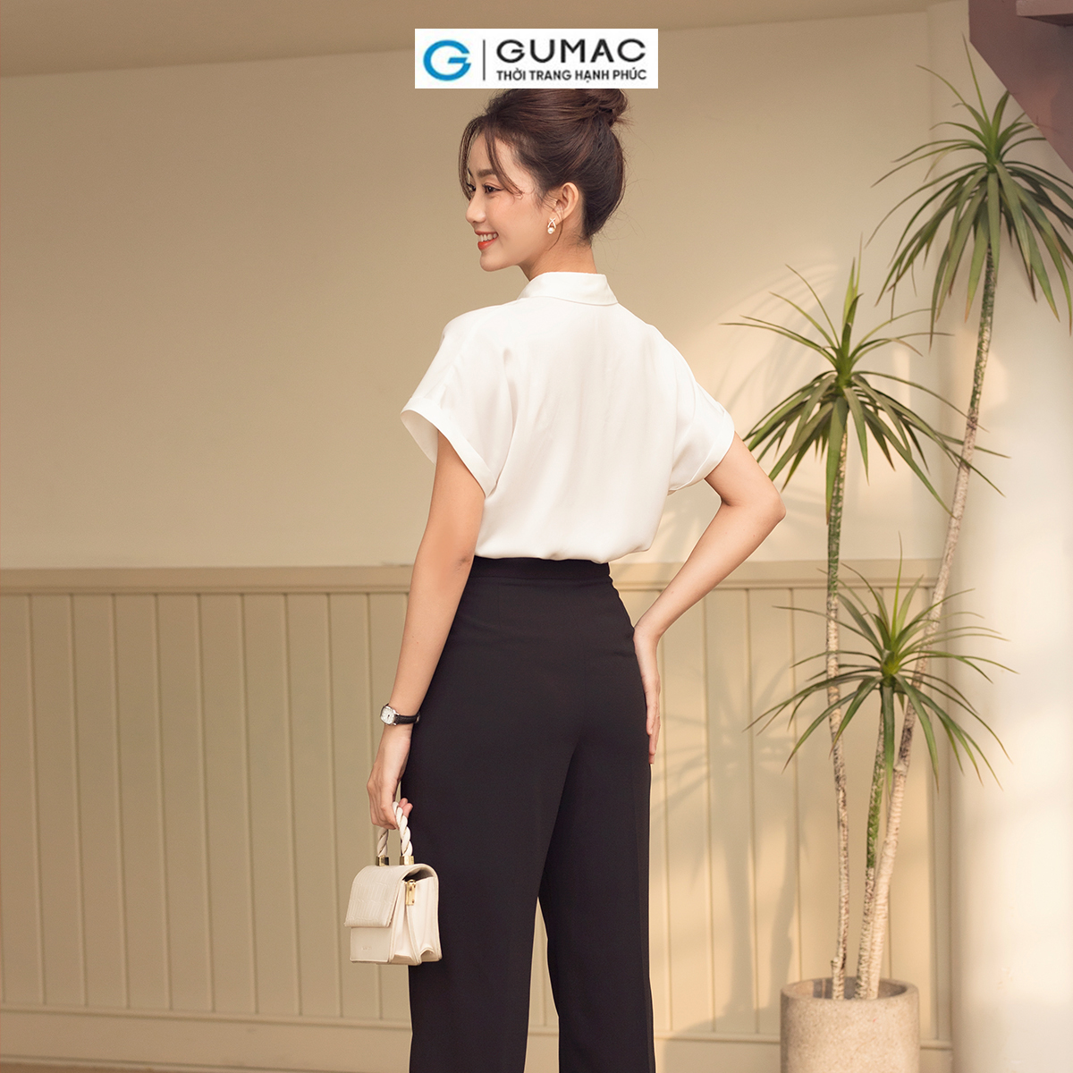 Quần kiểu rã lưng tôn dáng thanh lịch công sở thời trang GUMAC QD06031