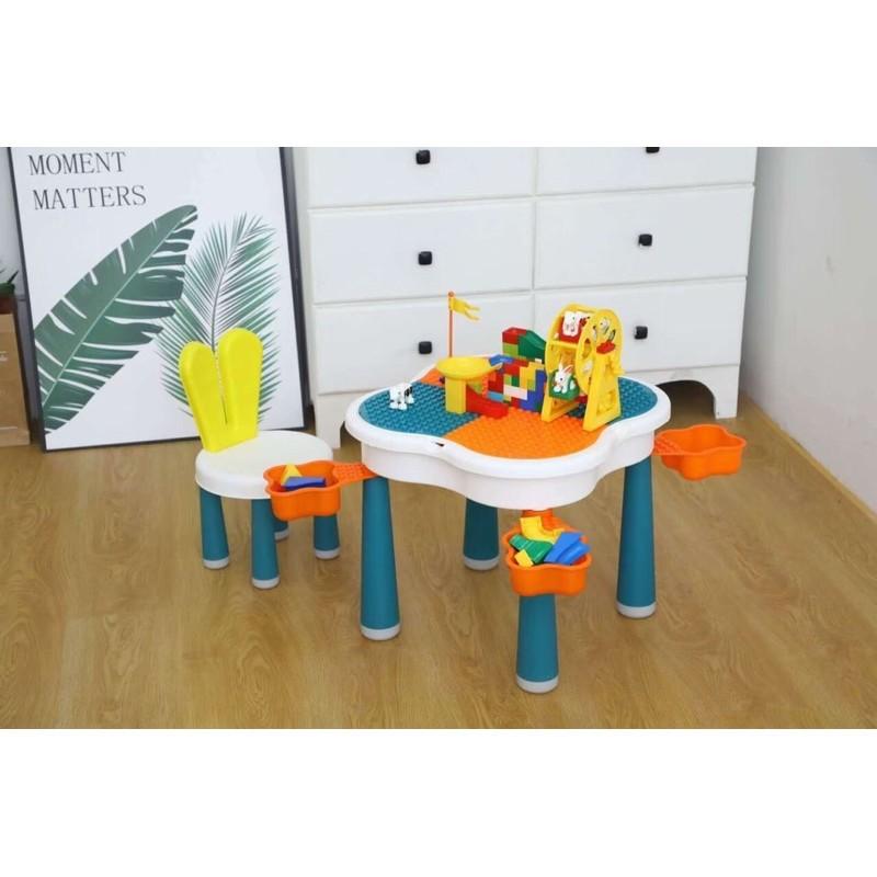 BÀN XẾP HÌNH LEGO ĐA NĂNG, LÀ BÀN HỌC,BÀN XẾP HÌNH CÓ NGĂN CẤT ĐỒ CHƠI CHO BÉ